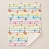 Rainbow Color Sesame Pals Muster Sherpadecke (Vorderseite)