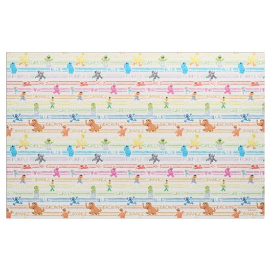 Rainbow Color Sesame Pals Muster Stoff (Yard (91,4 cm))