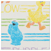 Rainbow Color Sesame Pals Muster Stoff (Nahaufnahme)