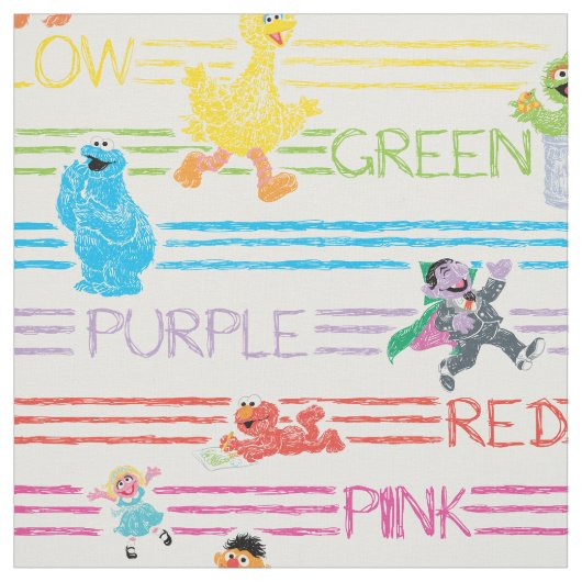 Rainbow Color Sesame Pals Muster Stoff (Muster)