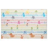 Rainbow Color Sesame Pals Muster Stoff (Fat Quarter (45,7 x 55,9 cm))