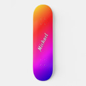 Rainbow Color Skateboard mit Individuelle Name (Vorderseite)
