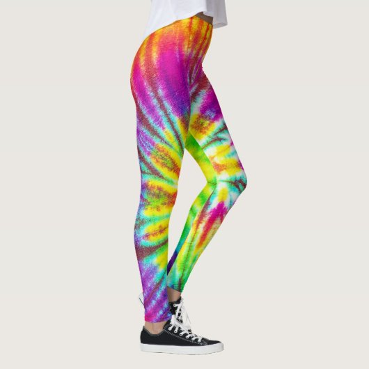 Rainbow color spiral pattern leggings (Rechts)