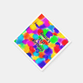 Rainbow Color Splash Personalisiert Serviette (Ecke)