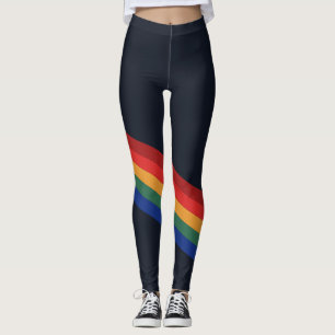 Rainbow Color Stripes Regenbogen Regenbogenfarben Leggings
