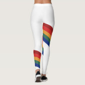 Rainbow Color Stripes Regenbogen Regenbogenfarben Leggings (Rückseite)