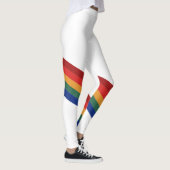 Rainbow Color Stripes Regenbogen Regenbogenfarben Leggings (Rechts)