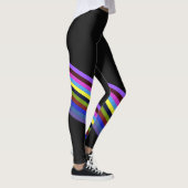 Rainbow Color Stripes Regenbogen Regenbogenfarben Leggings (Rechts)