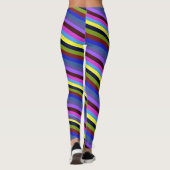 Rainbow Color Stripes Regenbogen Regenbogenfarben Leggings (Rückseite)