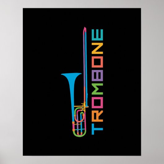 Rainbow Color Trombone Poster (Vorne)