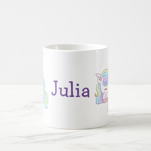 Rainbow color Unicorgirl Kaffeetasse (Mittel)