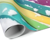 Rainbow Color wave Line Geschenkpapier (Rolleneckpunkt)