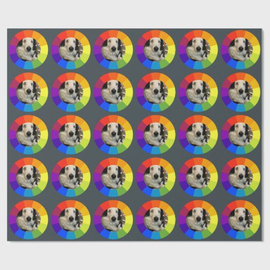 Rainbow Color Wheel Geschenkpapier (Flach)