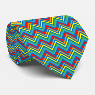 Rainbow color Zigzag Muster Krawatte