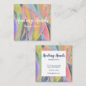 Rainbow Colorado Ölfarbe Quadratische Visitenkarte (Vorne/Hinten)