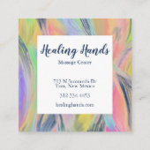 Rainbow Colorado Ölfarbe Quadratische Visitenkarte (Rückseite)