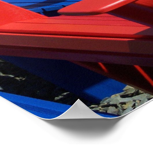 Rainbow Colored Adirondack Chairs Poster (Ecke)