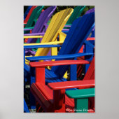 Rainbow Colored Adirondack Chairs Poster (Vorne)