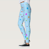 Rainbow Colored Autism Puzzleteile auf LICHT BLAU Leggings (Links)
