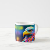 Rainbow Colored Bald Eagle-654568 Espressotasse (Vorderseite Rechts)
