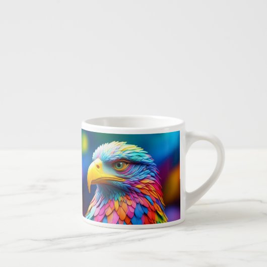 Rainbow Colored Bald Eagle-654568 Espressotasse (Rechts)