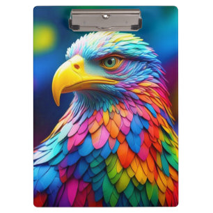 Rainbow Colored Bald Eagle-654568 Klemmbrett