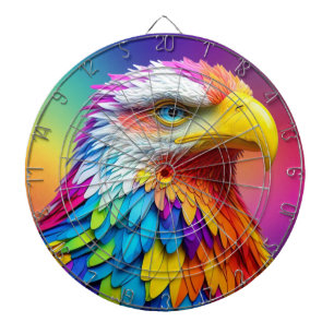 Rainbow Colored Bald Eagle-65456 Dartscheibe