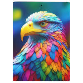 Rainbow Colored Bald Eagle-65456 Klemmbrett (Rückseite)