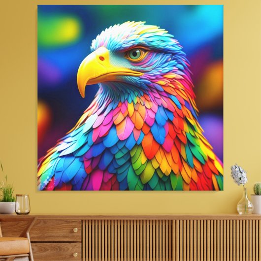 Rainbow Colored Bald Eagle-65456 Leinwanddruck (Insitu (Wohnzimmer))