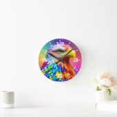 Rainbow Colored Bald Eagle-65456 Runde Wanduhr (Zuhause)