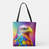 Rainbow Colored Bald Eagle-65456 Tasche (Rückseite)
