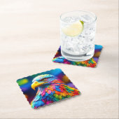 Rainbow Colored Bald Eagle-65456 Untersetzer (Vor Ort)