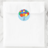 Rainbow Colored Balloons Illustration Aufkleber (Tasche)