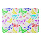 Rainbow Colored Butterflies Flying Badematte (Vorderseite)
