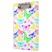 Rainbow Colored Butterflies Flying Klemmbrett (Links)