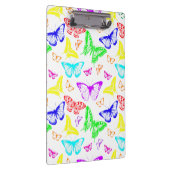 Rainbow Colored Butterflies Flying Klemmbrett (Rechts)
