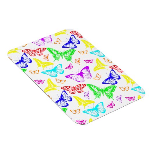 Rainbow Colored Butterflies Flying Magnet (Rechte Seite)