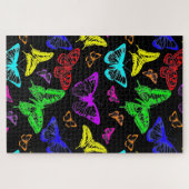 Rainbow Colored Butterflies Flying Puzzle (Horizontal)