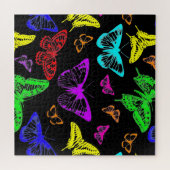 Rainbow Colored Butterflies Flying Puzzle (Horizontal)