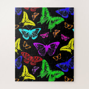 Rainbow Colored Butterflies Flying Puzzle