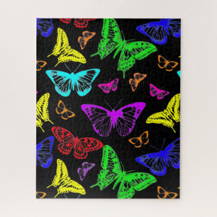 Rainbow Colored Butterflies Flying Puzzle