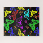 Rainbow Colored Butterflies Flying Puzzle (Horizontal)