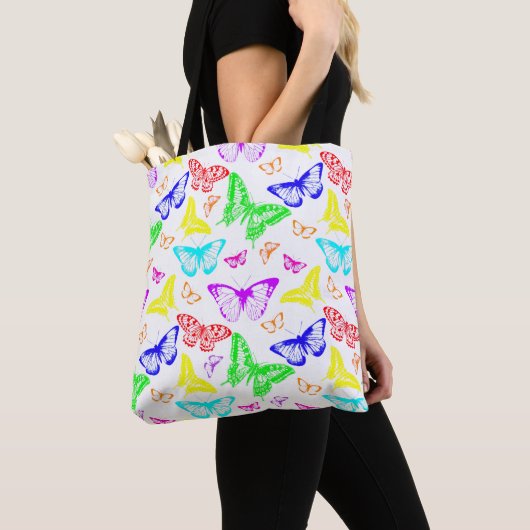 Rainbow Colored Butterflies Flying Tasche (Von Nahem)