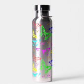 Rainbow Colored Butterflies Flying Trinkflasche (Links)