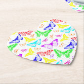 Rainbow Colored Butterflies Flying Untersetzer (angewinkelt)
