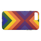 Rainbow Colored Chevrons iPhone 8 Plus/7 Plus Case (Rückseite (Horizontal))