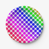 Rainbow Colored Circle Pattern Pappteller (Vorderseite)