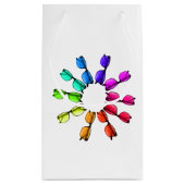 Rainbow Colored Eye Glasses Gift Bag Kleine Geschenktüte (Rückseite)