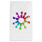 Rainbow Colored Eye Glasses Gift Bag Kleine Geschenktüte (Vorderseite)