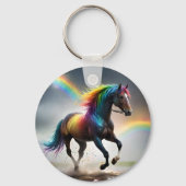 Rainbow Colored Fantasy Horse, Schlüsselanhänger (Rückseite)